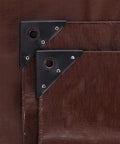 Close-up of brown 10x20 Foot Heavy Duty Poly Tarp 16 Mil Waterproof UV Resistant with rustproof grommets corner detail