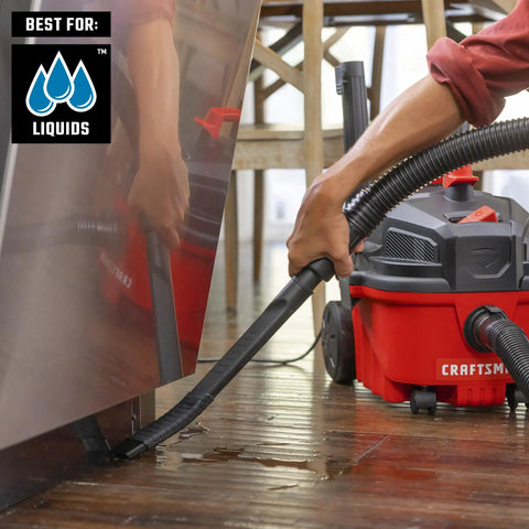 Industrial Grade Flexible Crevice Tool Wet Dry Vac Attachment Kit for Tight Spaces and Car Interior Cleaning in use on floor