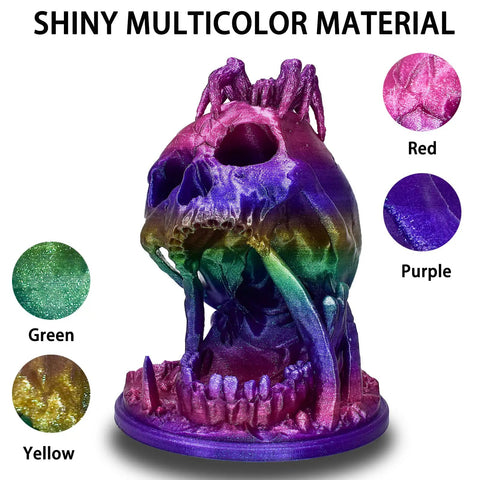Totally Dope Iridescent PLA Filament For 3D Printers Color Shifting Shiny Rainbow Spool Hella Smooth Feed One Seven Five Mm Diameter One Kilogram Roll Ultimate Creator Gear