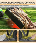 Heavy Duty ATV UTV Dump Trailer Built Tough With 750 Pound Capacity Steel Utility Cart Manual And Foot Pedal Dumping