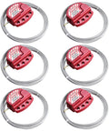 Rock Solid Adjustable Lockout Tagout Cable Locks Six Foot Steel Security Cables with Vinyl Coating for industrial use, six pack.