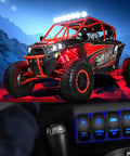 Rock Lights With Five Pin On Off Rocker Switch LED Light Bar For Jeep Boat Truck, Laser On Off, 12V and 24V Compatible