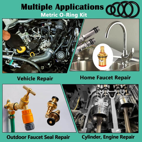 1020 Piece O Ring Kit With 20 Sizes Nitrile Rubber O Rings 1mm To 25mm Inner Diameter For Car Auto Repair Faucet Plumbing Use