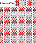20 LOTO tags for Universal 480/600V Circuit Breaker Lockout Devices Set With LOTO Tags, OSHA compliant worker safety tags.