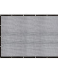 Open Weave Shade Cloth Mesh Tarp With Grommets 6x8 Ft Heavy Duty All Purpose Backyard Shade For Patio Garden Porch Greenhouse Pools Dog Kennel Black 60 To 70 Percent Shade Lets Air Through Keeps Bugs Out shown flat with grommets on edges.