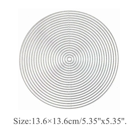 21 Piece Nesting Round Frame Metal Die Cuts Set With Circle Frame Tags for Scrapbooking 13.6 cm size, carbon steel material