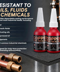 2 Pack Pipe Thread Sealant 0.67 Oz No Heat Liquid Solder For Plumbing And HVAC Copper Brass Yellow Metal With Gloves And 4 Sandpaper Sheets Included High Pressure Oil Resistant -60 F To 300 F 10,000 PSI bottles on copper pipes