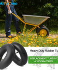Heavy Duty Replacement Inner Tube For 4.10 3.50 4 Inch Tires With Bent Valve Stem TR87 Built To Last Fits Wheelbarrow
