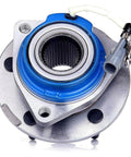 Close-up of Front Wheel Hub Bearing Assembly Pair with ABS Sensor for 2000-2013 Chevy Impala Monte Carlo Century DeVille Grand Prix 2WD