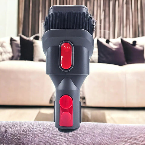2-In-1 Vacuum Tool Attachment For Gen5 Through V7 Vacuums, Wide Nozzle And Soft Bristle Brush in a living room setting