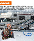 PBPHX 50ft blue heated RV water hose with thermostat; self-regulating, BPA/lead-free