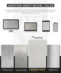 Nickel color comparison for 12 Inch Flush Mount Ceiling Light Fixture, showing brushed nickel, titanium gray, stainless steel, matte silver