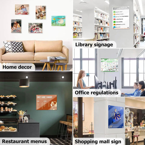 DIY Sublimation Glass Photo Blanks 11.8 Inches By 7.87 Inches Wall Mount Tempered Glass Sign Easy Install in various settings