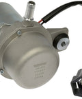 Front view of Dorman 904-856 vacuum pump, gray cast-aluminum housing with electrical connector