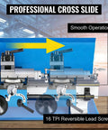 Professional Cross Slide of Badass Seven By Fourteen Inch Bench Top Metal Lathe With Zero To Two Thousand Five Hundred Variable Speed