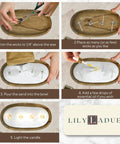 Step-by-step guide for Sand Candle Kit With 24 Wicks And Ivory Pearled Wax Beads 1 Pound Includes Wood Holder Unscented Aroma Beads Reusable Pearled Wax For DIY At Home Craft Kit Powder Beads Refill Available in use