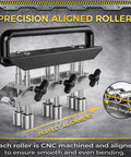 Three Station Edge Roller Bender for Standing Seam Roofing, Pro Grade Metal Roof Bending Tool with precision aligned rollers