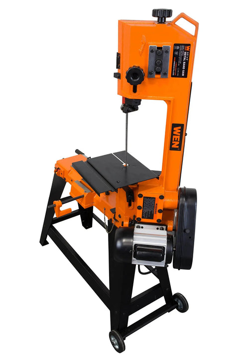 Heavy Duty Metal Band Saw With Stand For Home Shop, Auto Shutoff, Vertical Or Horizontal Use, Built Tough Blade Speeds 80 120 200 FPM