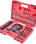 Universal Beefy Harmonic Damper Balancer Puller And Installer Tool Set With 30 Bolts 9 Adapters 11 Washers in red case