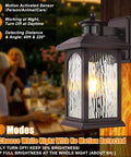 2 Pack Motion Sensor Outdoor Lights With Dusk To Dawn Sensor Oil Rubbed Bronze Waterproof Wall Sconces for entryway at night