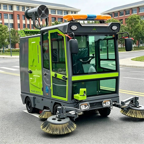 Heavy Duty Ride On Floor Sweeper For Commercial Warehouse Cleaning. Electric Industrial Sweeping Machine Handles Debris Effortlessly. Built Tough For Big Spaces. Save Labor Costs With This Efficient Power Sweep Solution. Perfect For Factories And Large