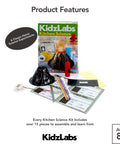 Hands On Kitchen Science Kit For Kids And Teens Six Dope Chemistry Experiments Easy DIY STEM Toy Gift For Boys And Girls At Home Learning With Everyday Household Items, featuring experiment components and packaging.