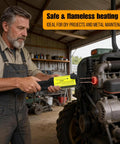 Induction heater 1200W handheld device with 6 coils used to remove a rusted bolt on a tractor engine.