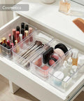 8 Pack Deep Drawer Organizers For Kitchens Closets And Bathrooms Super Solid Storage Bins Set of Large Small Inserts for cosmetics.