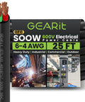 Coiled 25 Ft SOOW Portable Power Cable 6/4 Gauge 6 AWG 4 Conductor 600V Heavy Duty Electrical Wire with industrial usage