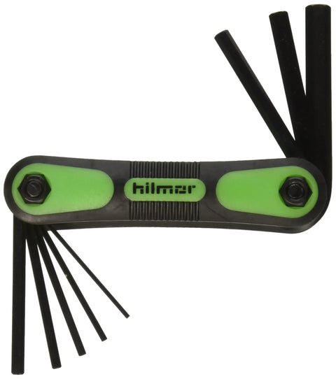 Folding Hex Key Set Metric With Easy To Read Size Markings Green Compact Design For Tight Spaces Five Eighths Inch Shaft And Extra Leverage For Heavy Duty Home And Auto Maintenance