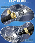 All In One High Pressure Hose Nozzle Kit With Two Nozzles And Quick Connectors For Garden And Patio Cleaning Powerful Jet Wand Attachment