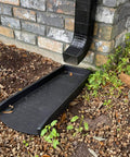 2 Pack Gutter Downspout Extensions And Splash Block Set For Rain Gutters No Fuss Easy Install Down Spout Extenders Drain Gutter Guards 24 Inch Black Splash Guards For Rainwater Drainage installed