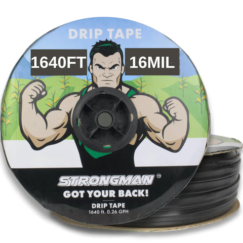 Pro Grade Drip Irrigation Tape Roll 1640 Ft Five Eighths Inch With Smart Regulator For Plants Lawn Greenhouse Durable