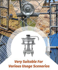 Two Piece Sliding Gate Rollers Galvanized Steel Hardware Kit For Two Inch Gate Frame And One Seven Eighths Inch Or One Five Eighths Inch Track Pipe With Double U Bolts For Chain Link Gates