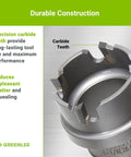 Close-up of carbide teeth on the Four Piece Quick Change Carbide Tipped Hole Cutter Set Delivers Fast Precise Holes From Seven Eighths