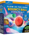 DIY Glow In The Dark Bouncy Ball Kit For Kids Build Your Own Neon Orbs With 5 Mold Shapes And 6 Color Powders Create Up To 45 Glowing Balls In Four Easy Steps A Totally Fun STEM Science Activity That Sparks Hands On Learning. box front