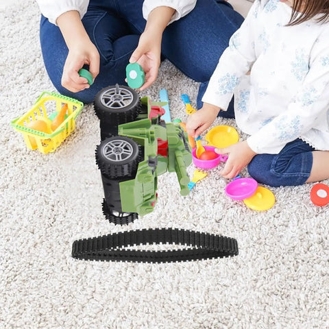 Two Pack Rubber Tank Tracks For RC Chassis Long Wide DIY Replacement For Crawlers, Easy To Assemble And Install shown with crawler parts
