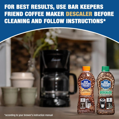 Coffee Maker Cleaner Two Pack 12 Oz Bottles Removes Stains And Oily Residue From Espresso Machines with coffee setup