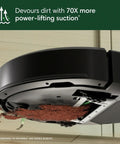 Roomba 105X Robot Vacuum With Smart LiDAR Mapping And Beast Mode Power Lifting Suction showing strong debris suction