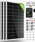 Beast 400W 12V Solar Panel Kit With Four 100W Panels 40A MPPT Charge Controller Bluetooth Module And Mounting Z Brackets