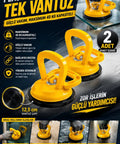Heavy Duty Suction Cup Glass Carrier Set Two Pack Featuring Dead Simple Release Valve And Rock Solid Vacuum Hold, 12.5 cm base.