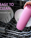 On The Go Breast Milk Chiller And Storage Container For Pumping Parents Double Walled Stainless Steel in dishwasher for easy cleaning.