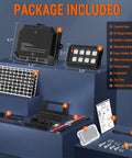 Image showing the 8 Gang Switch Panel With Universal Circuit Control Relay System components included in the package.