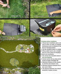 Smart Robot Lawn Mower With App Control And Auto Recharge setup and installation diagram for optimal lawn coverage up to 800 m².