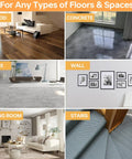 Various flooring types like wood, concrete, tile, shown in a collage for 12 Piece Rug Gripper Kit Non Slip Rug Tape For Hardwood Floors.