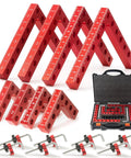 8Pack Corner Clamps For Woodworking 90 Degree Right Angle Squares In 5.5 X 4 And 2.5 X 4 Sizes with carrying case and tools