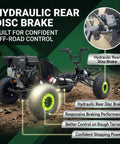 Gas Powered Go Kart For Adults With 212cc Mid Mounted Engine Off Road Ready Beast Top Speed 28 MPH with hydraulic rear disc brake