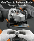 Self Tightening Quick Lock Flange Nut Kit For Angle Grinder M14 Arbor Nut with disc change demonstration