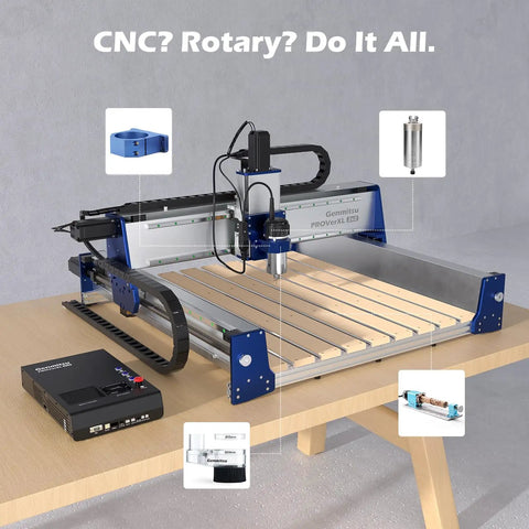 Massive 2x2 Ft CNC Router With 710W Spindle Closed Loop Steppers WiFi Enabled And App Controlled for wood and metal carving on table