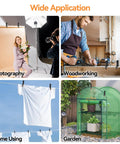 Image showing Six Pack Heavy Duty 4.5 Inch Plastic Spring Clamps For Backdrops And Photography Studios, woodworking, laundry, and gardening uses.
